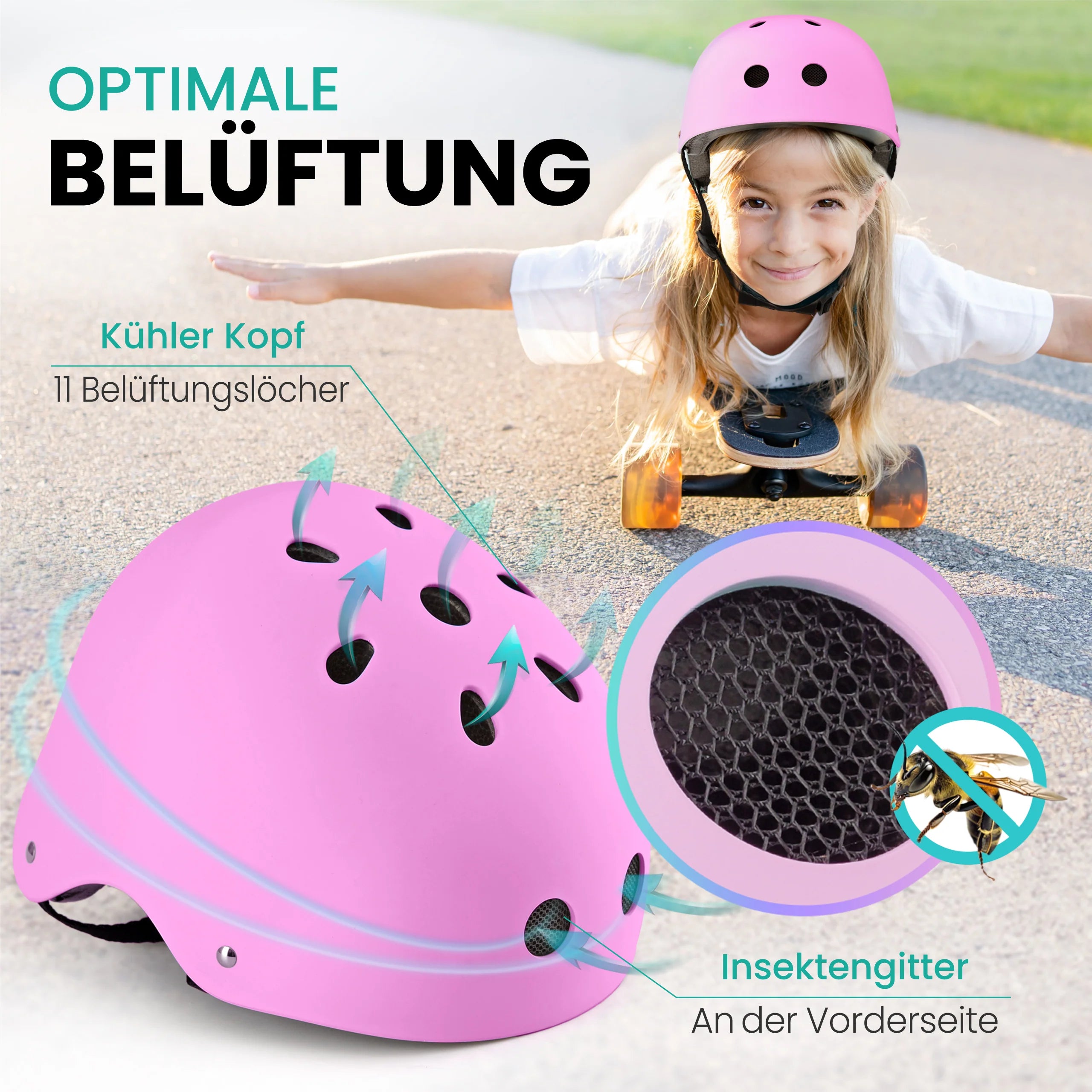 Hjálmur 99 flips- bleikur