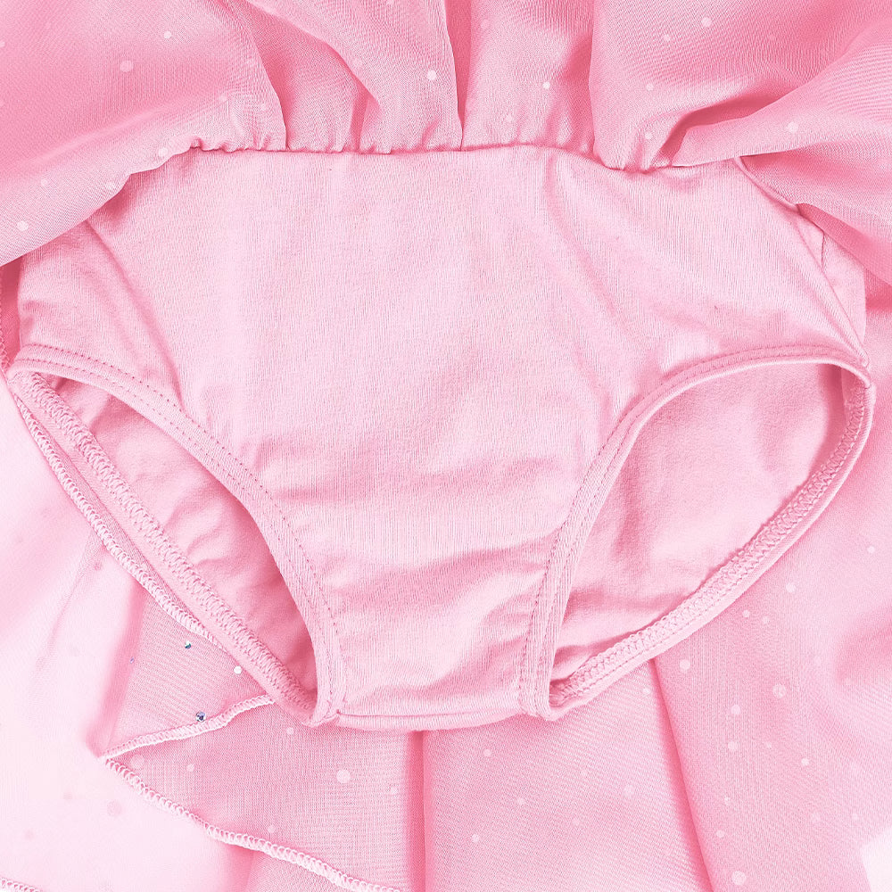 Ballettkjóll - Bleikur - með glimmer