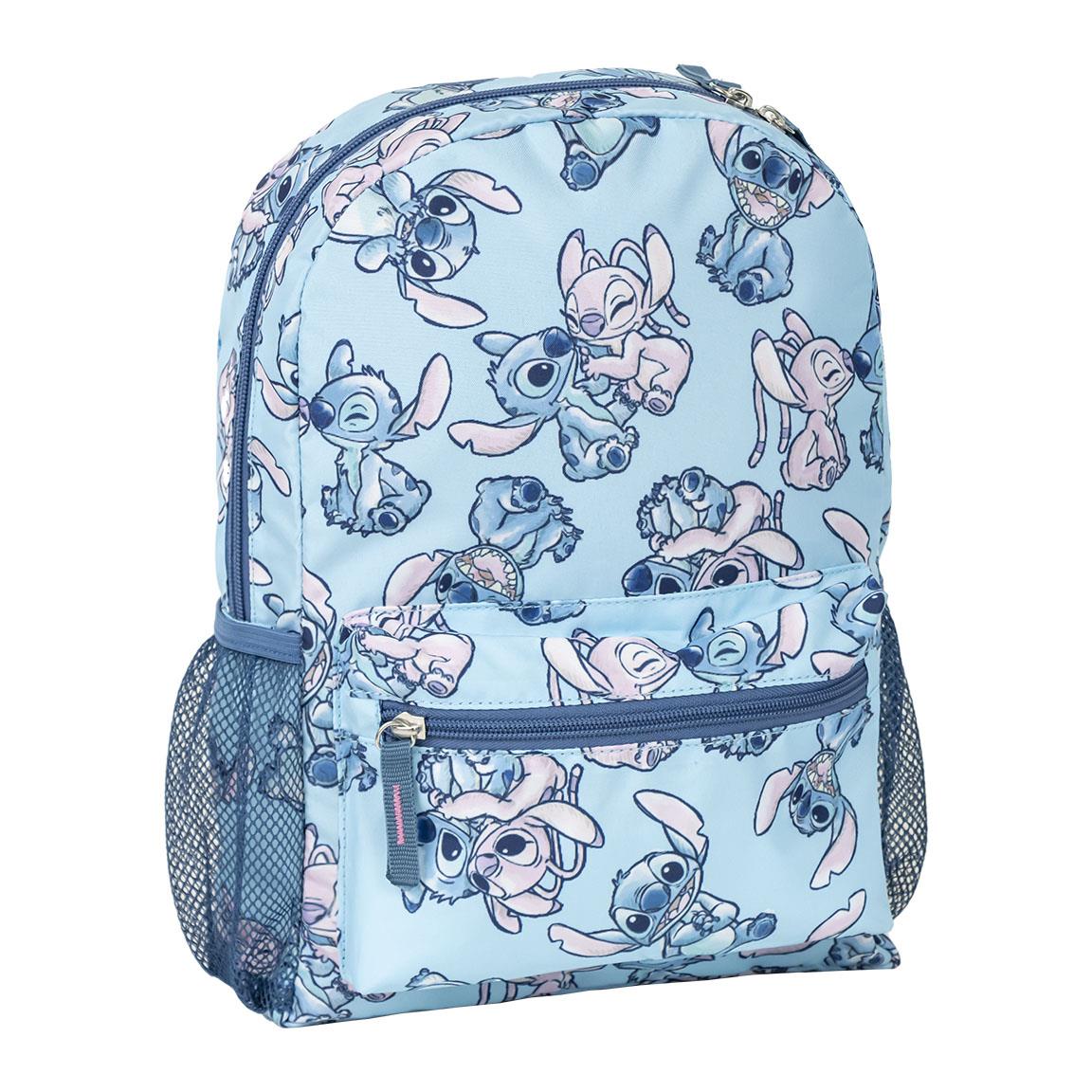 Bakpoki - Stitch Ljósblár með mörgum myndum