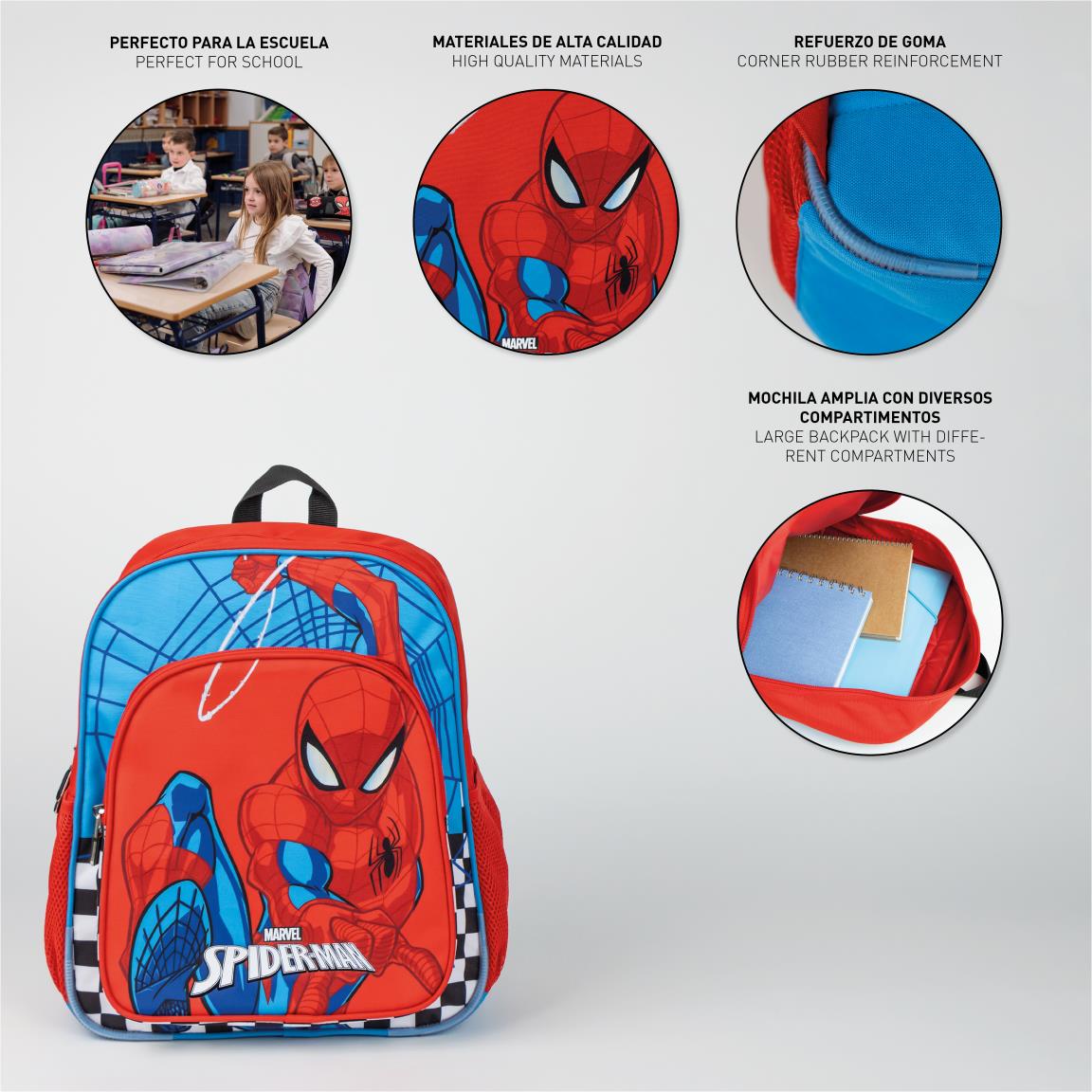 Skólataska Spiderman með aukahólfi