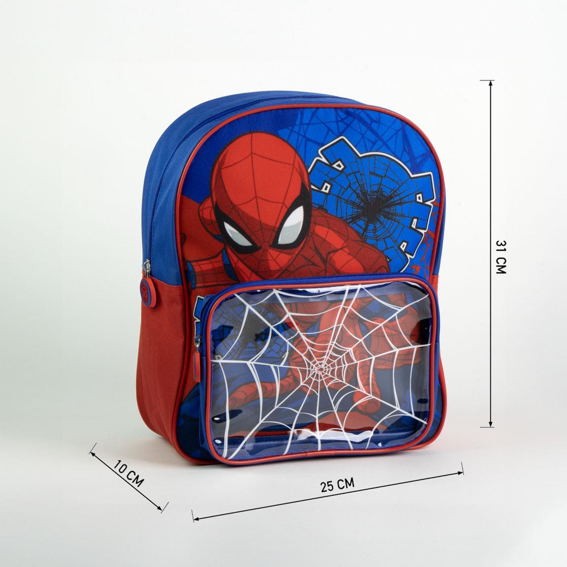 Bakpoki Spiderman - glært hólf