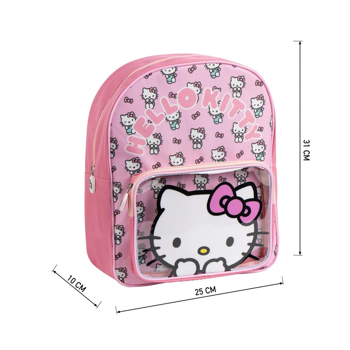 Bakpoki Hello Kitty - með glæru hólfi