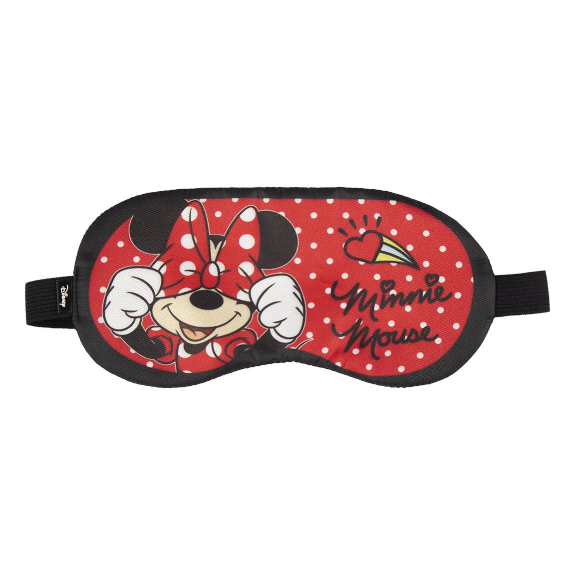 Sleep mask for kids featuring a cartoon character with red polka dots and heart, perfect accessory for young children.