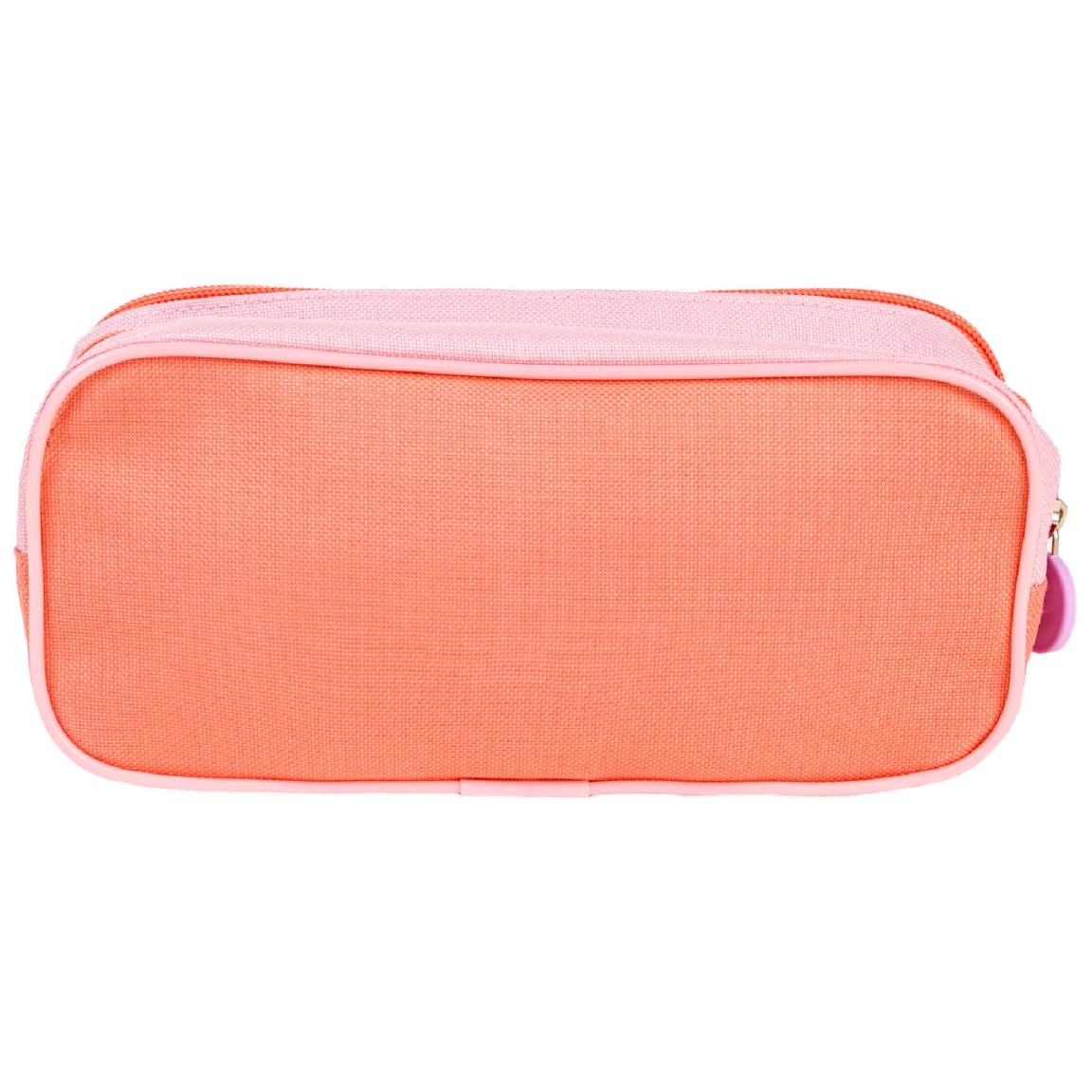 Mína mús two-compartment pink and orange pennaveski or cosmetics pouch, versatile and stylish for daily use.