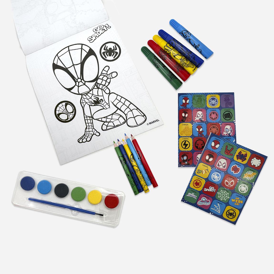 Spidey bakpoki með litasetti og límmiðum