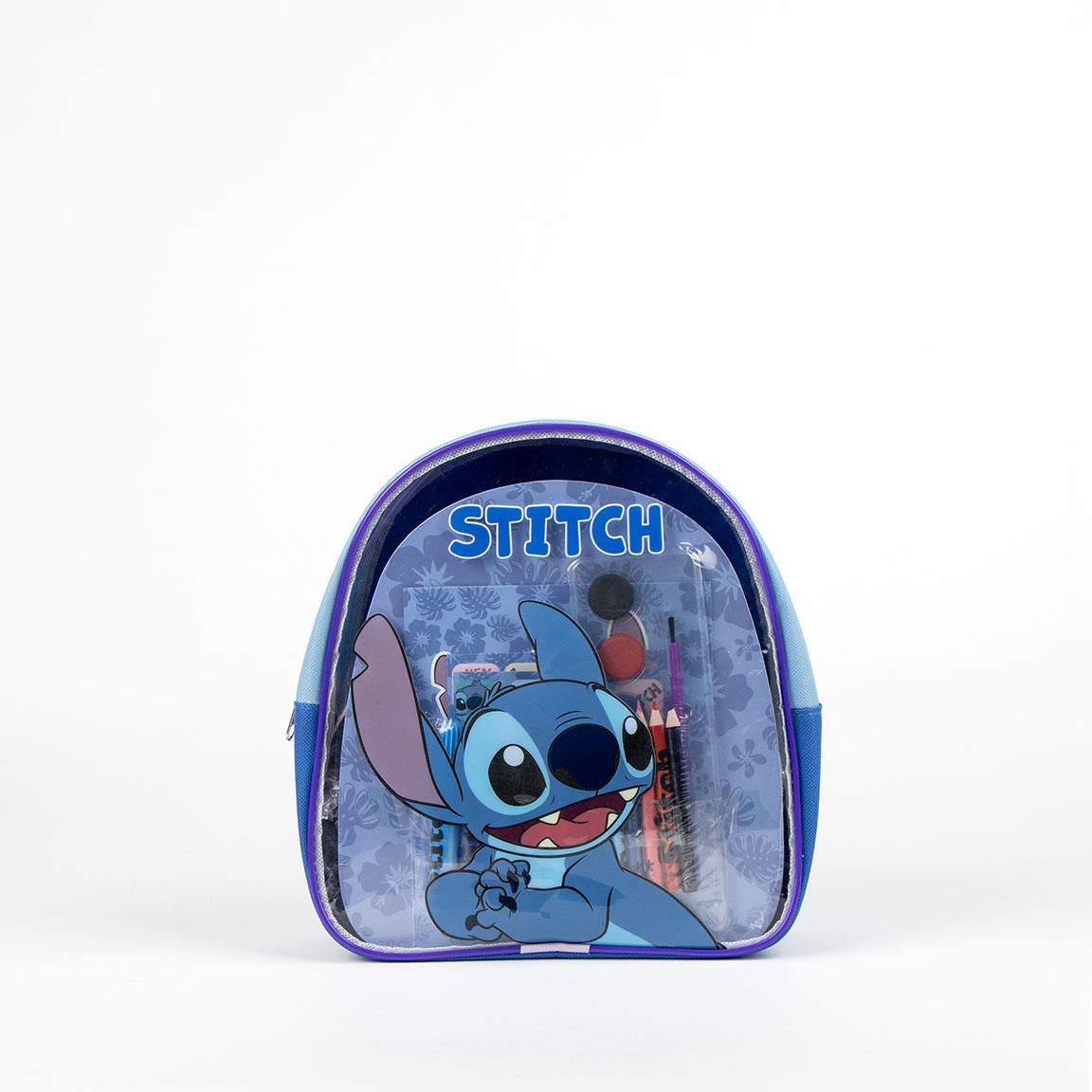 Stitch bakpoki með litasetti og límmiðum