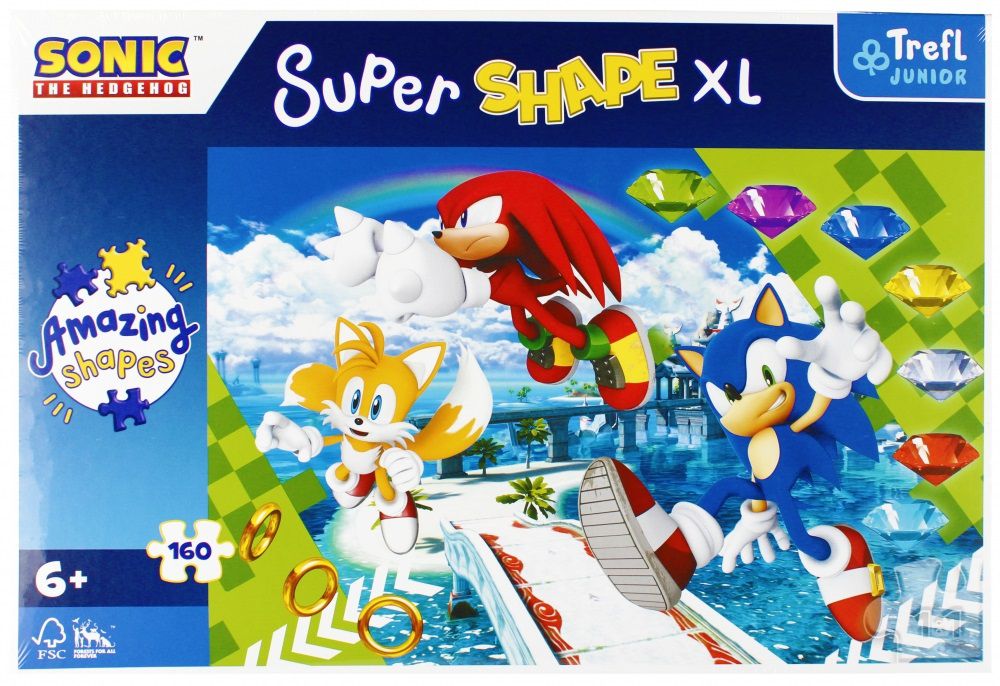 Púsluspil - Sonic - Super Shape XL Happy