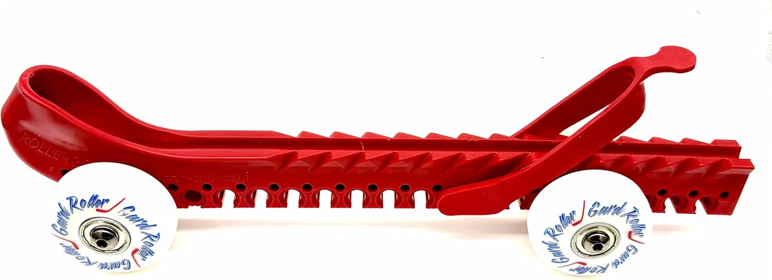 Hokkí skautahlífar með dekkjum rauð