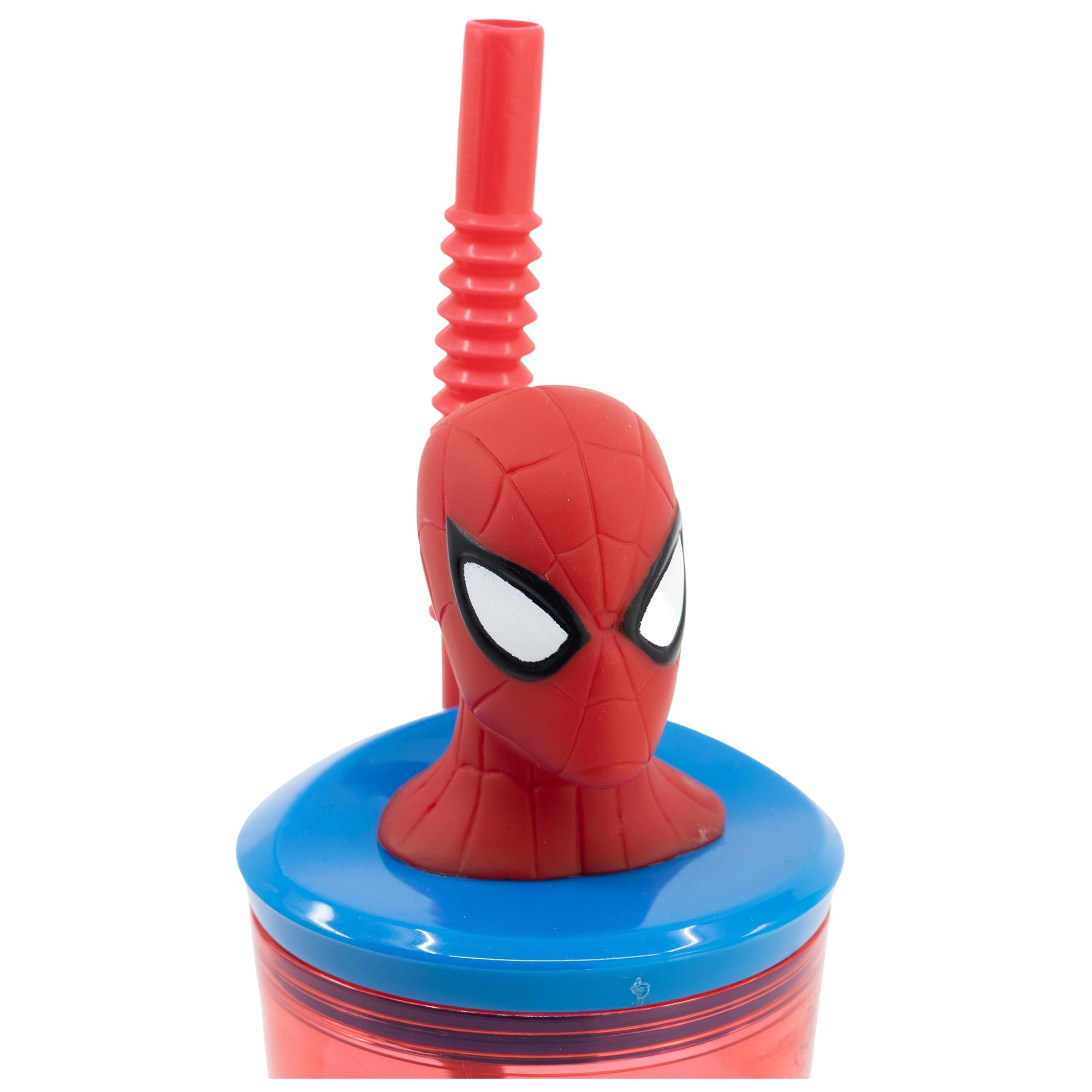 Glas með röri og haus - Spiderman