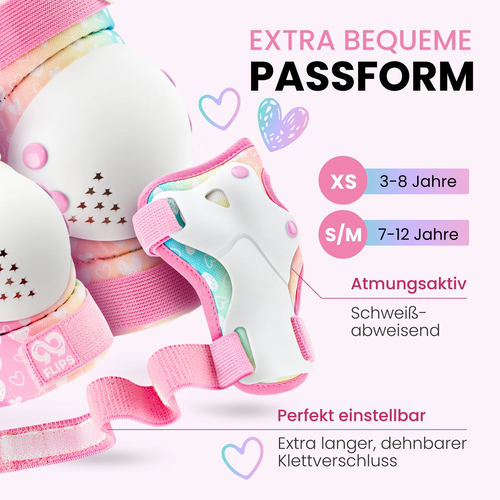 Hlífarsett - bleikt með hjörtum