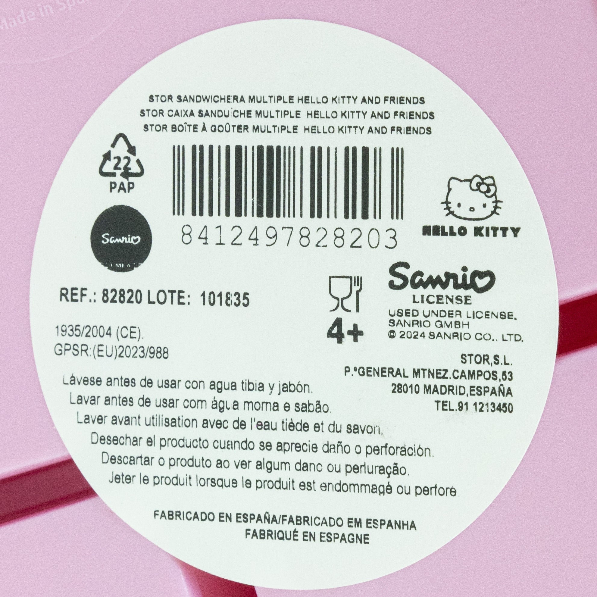 Nestisbox  með þremur hólfum -  Hello Kitty og vinir