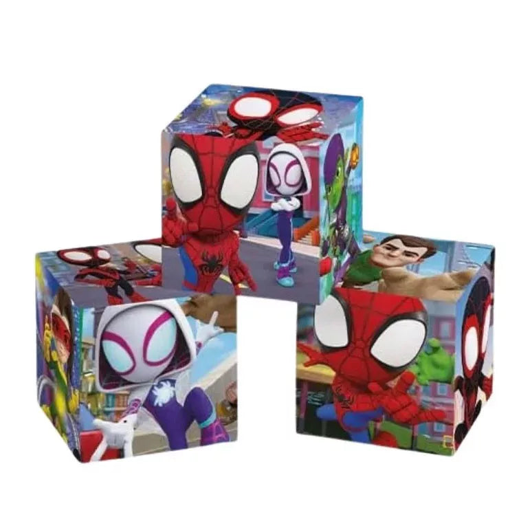Púsluspil - kubbar - Spidey - 6 kubbar