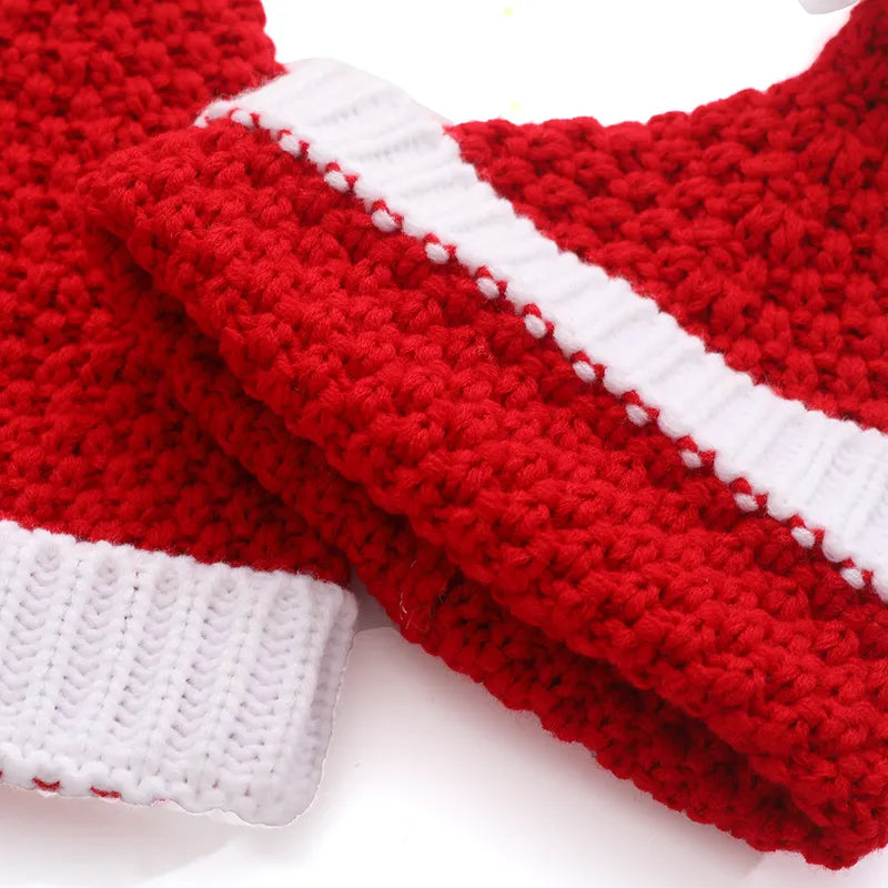 Jólasveinahúfa perluprjón barna og fullorðins