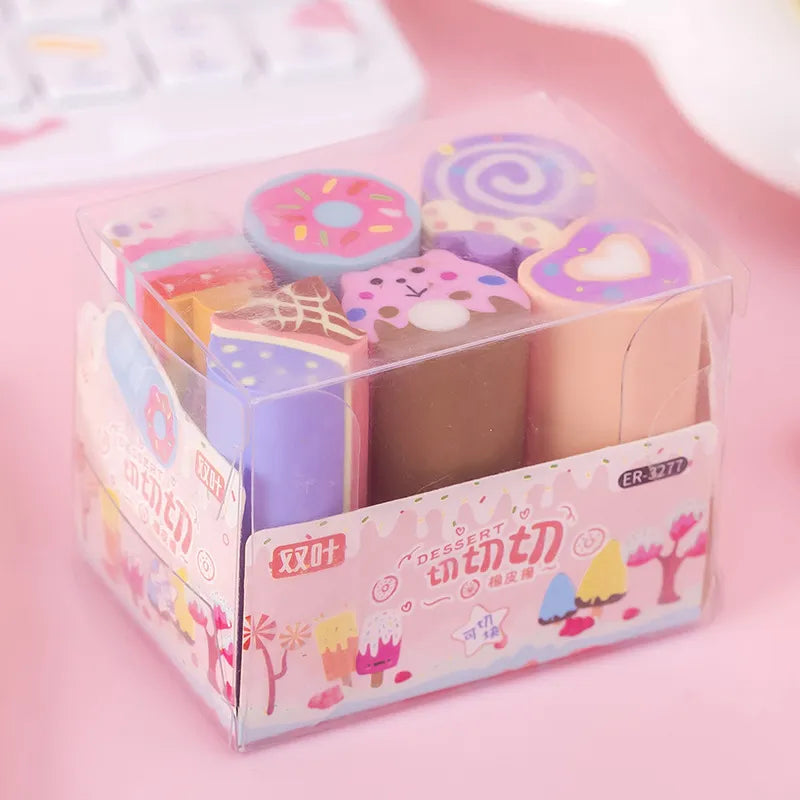 Strokleður skemmtileg form 6 stk