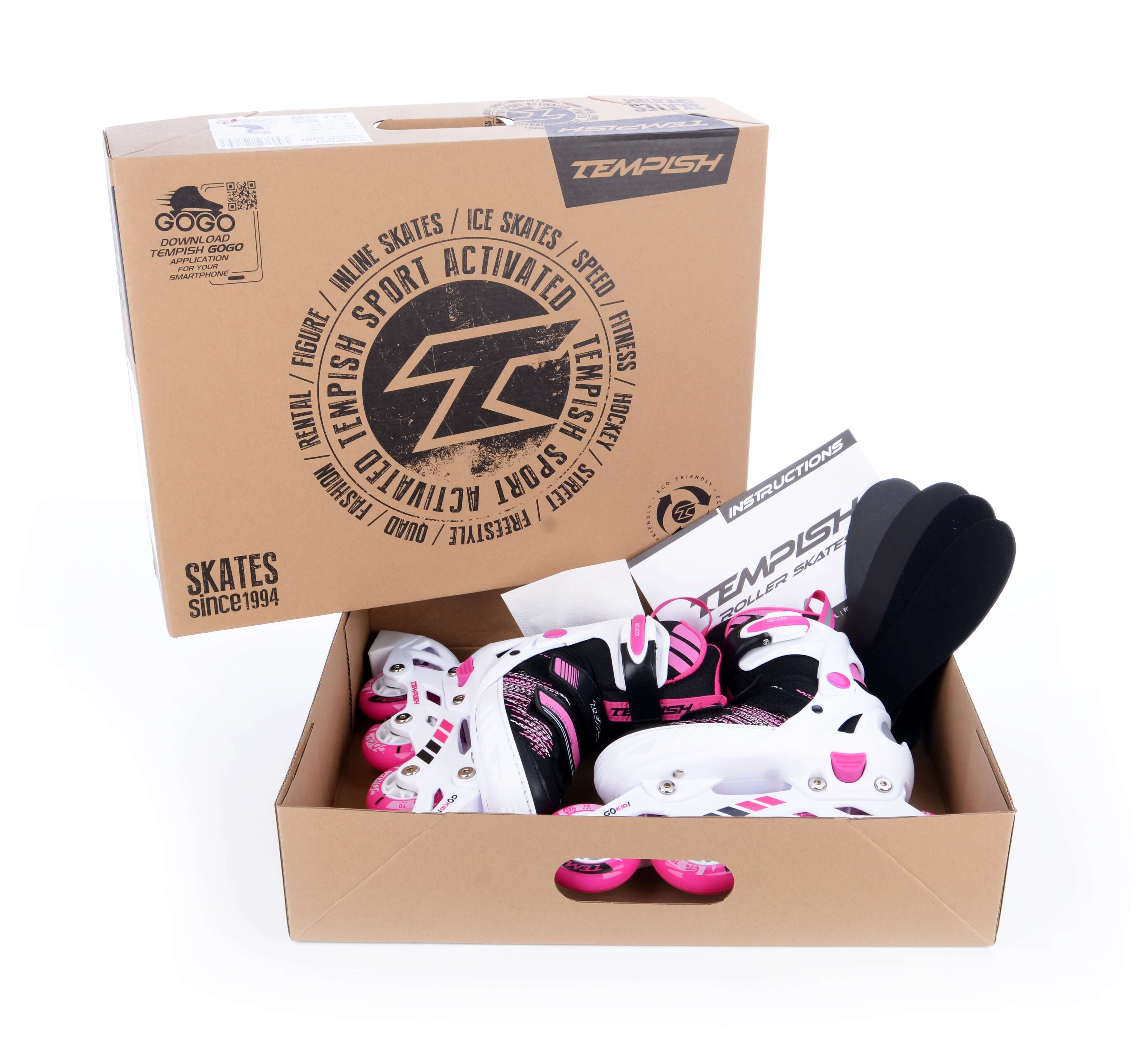 Línuskautar GOKID GIRL Bleikir Stækkanlegir