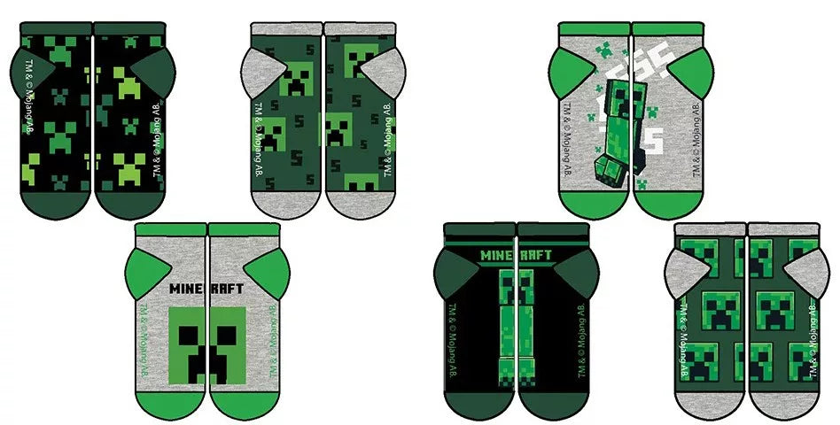 Sokkar - Minecraft - 3 pör