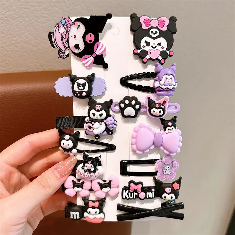 Hárspennur Sanrio 14 stk á spjaldi