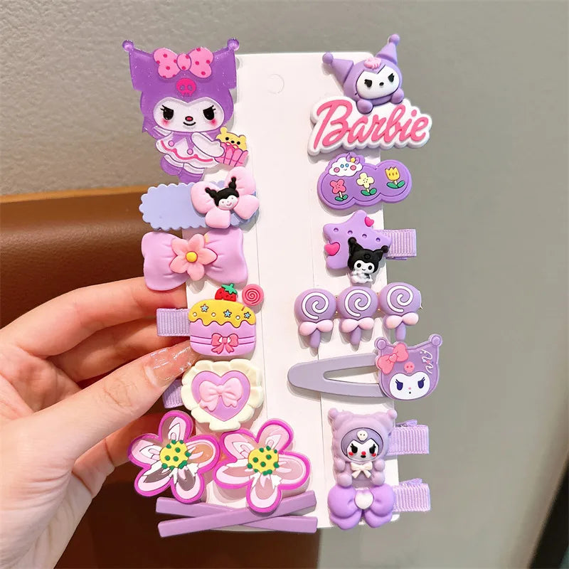 Hárspennur Sanrio 14 stk á spjaldi