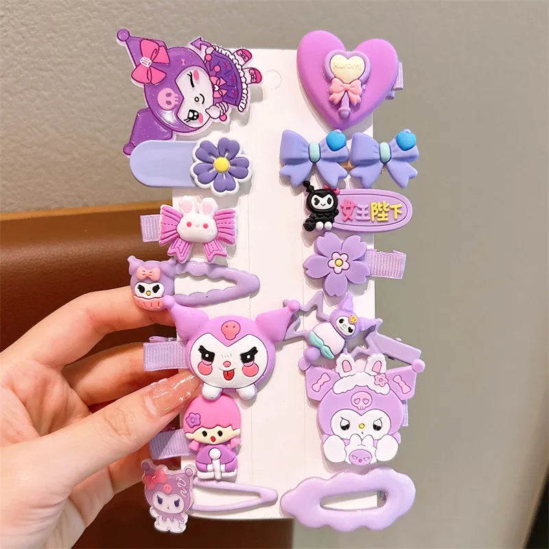 Hárspennur Sanrio 14 stk á spjaldi