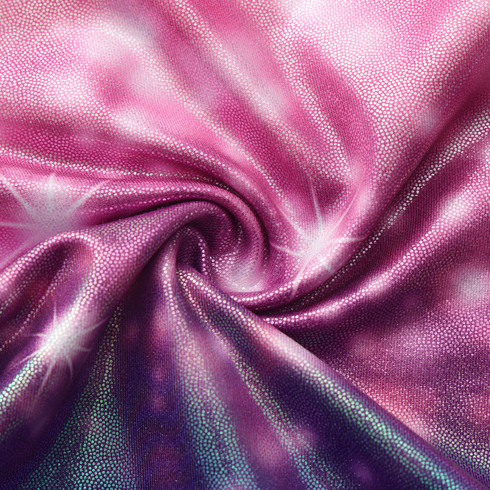 Fimleikabolur - Langerma - bleikur og fjólublár með stjörnum