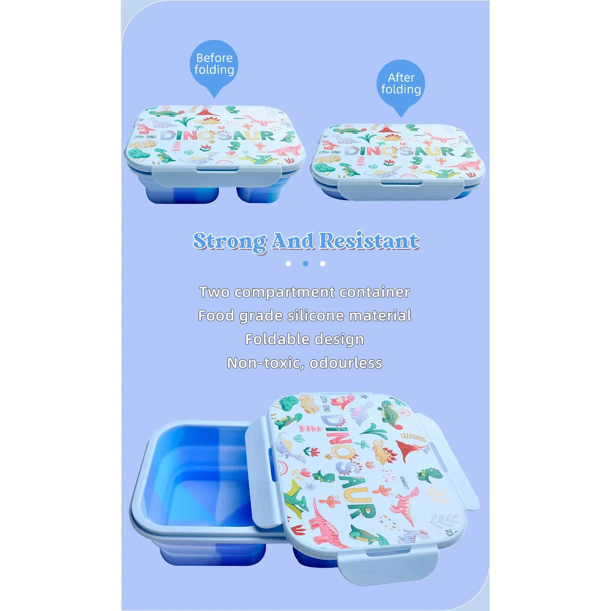 Nestisbox Silicon Risaeðlu