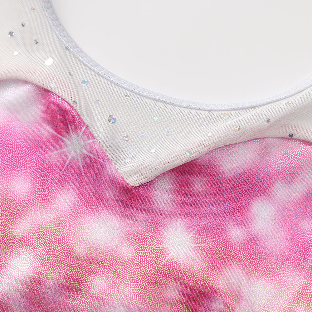 Fimleikabolur - Langerma - bleikur og fjólublár með stjörnum