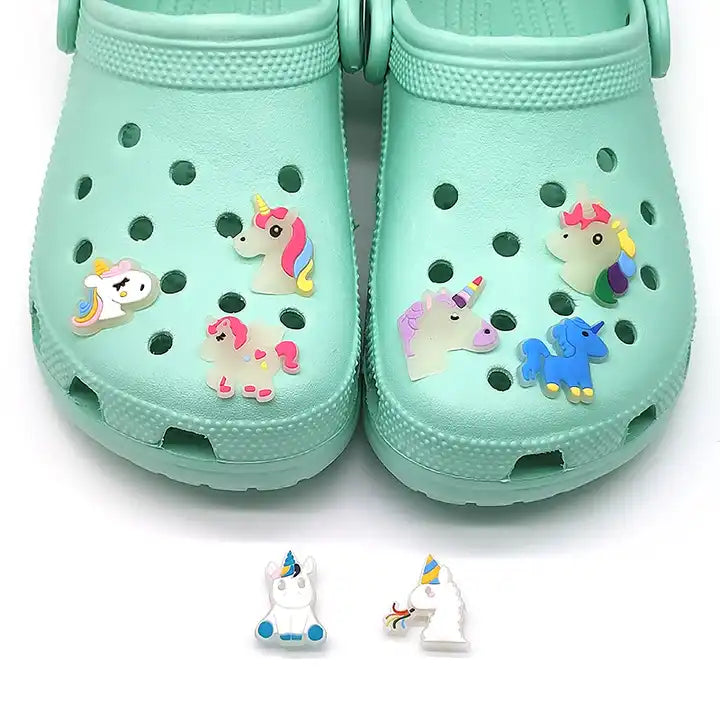 Crocs skraut - Einhyrningur - glow in the dark 1 stk.