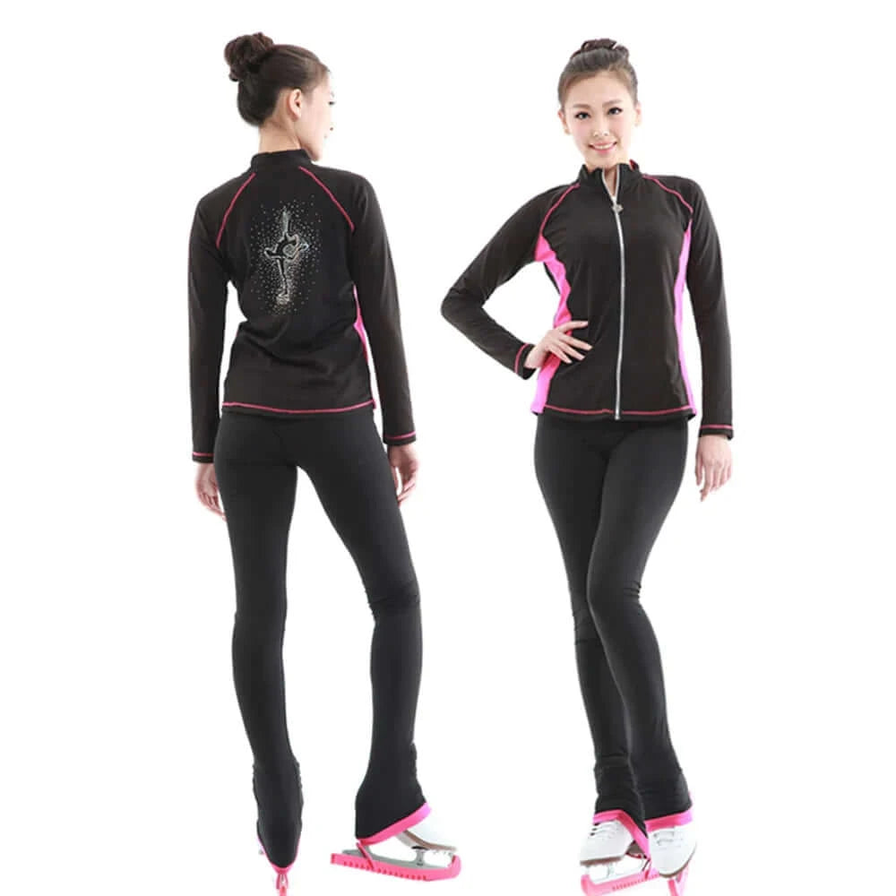 Skautaföt - Svört með Bleiku - buxur og peysa saman í setti