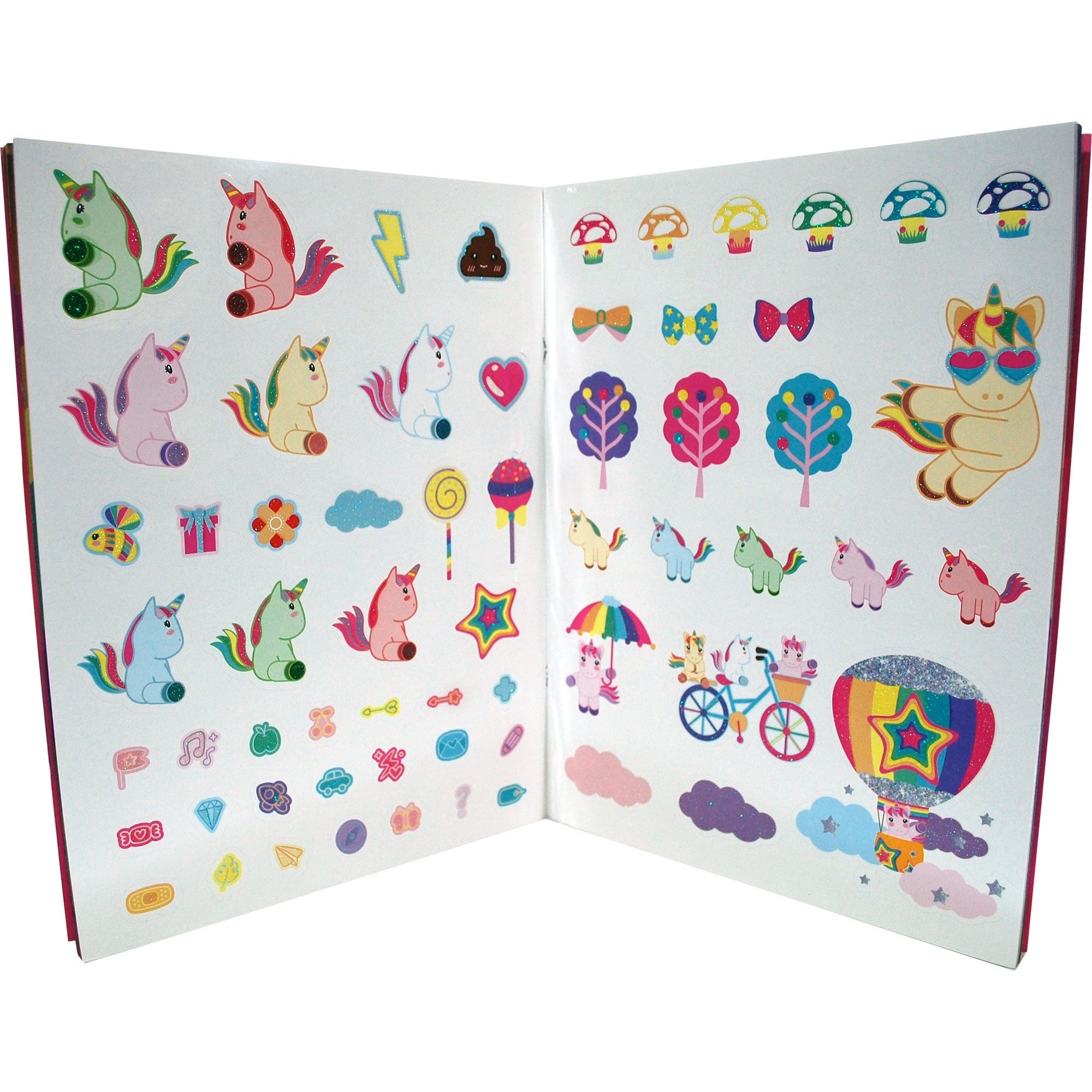 Límmiðar og límmiðabók einhyrninga