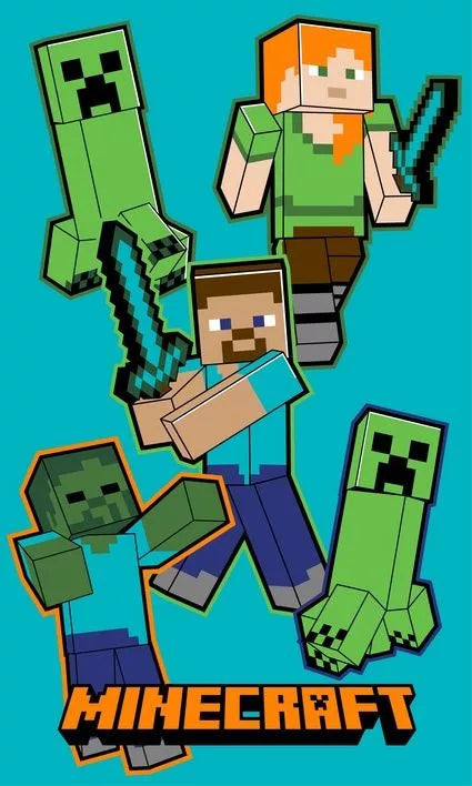 Þvottastykki - Minecraft 30x50 cm
