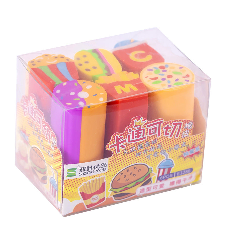 Strokleður skemmtileg form 6 stk