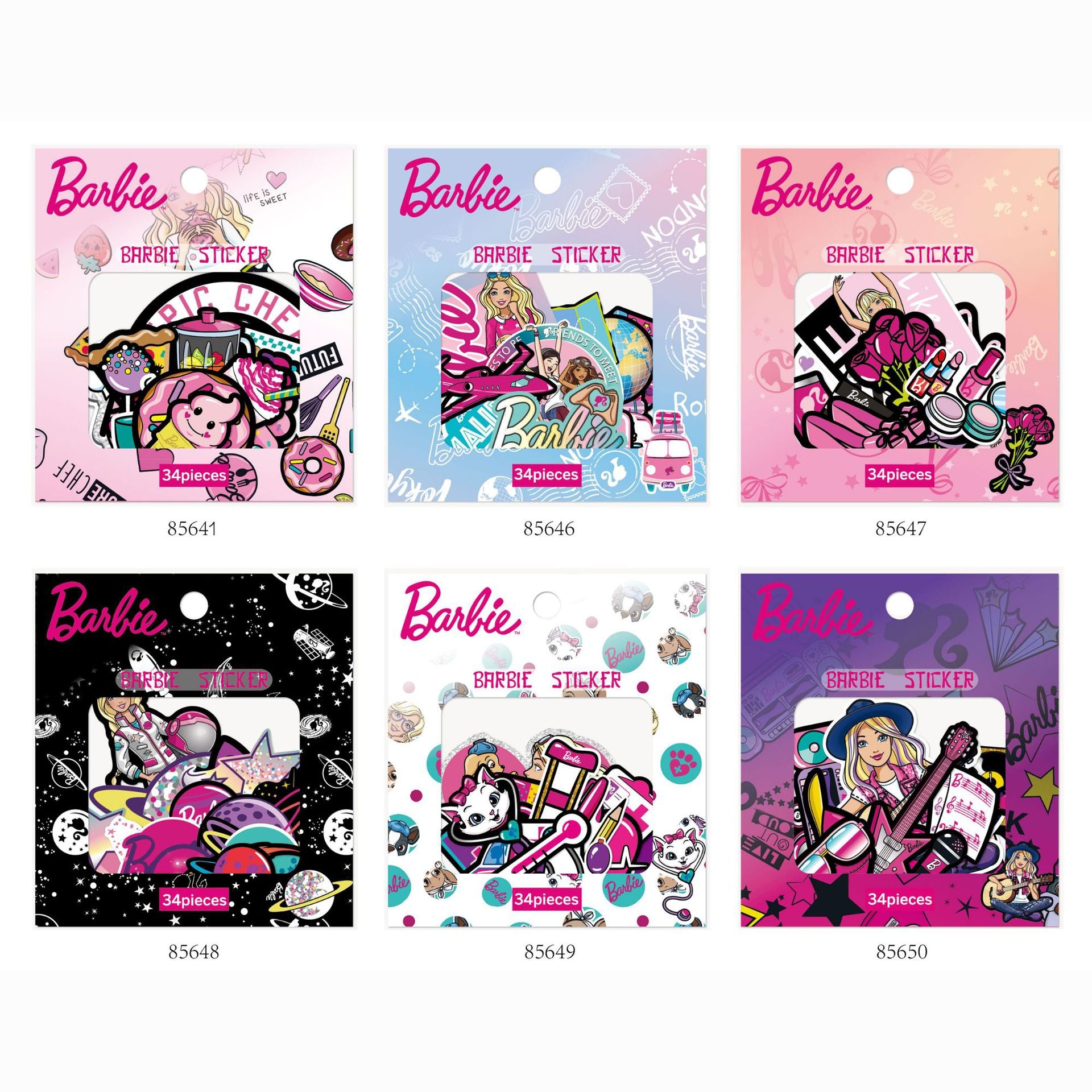Barbie límmiðar 34 stk
