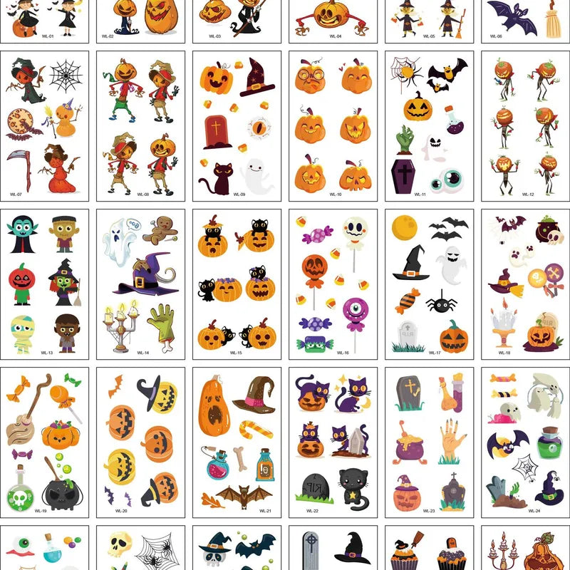 Tatto Halloween blandað 5 spjöld