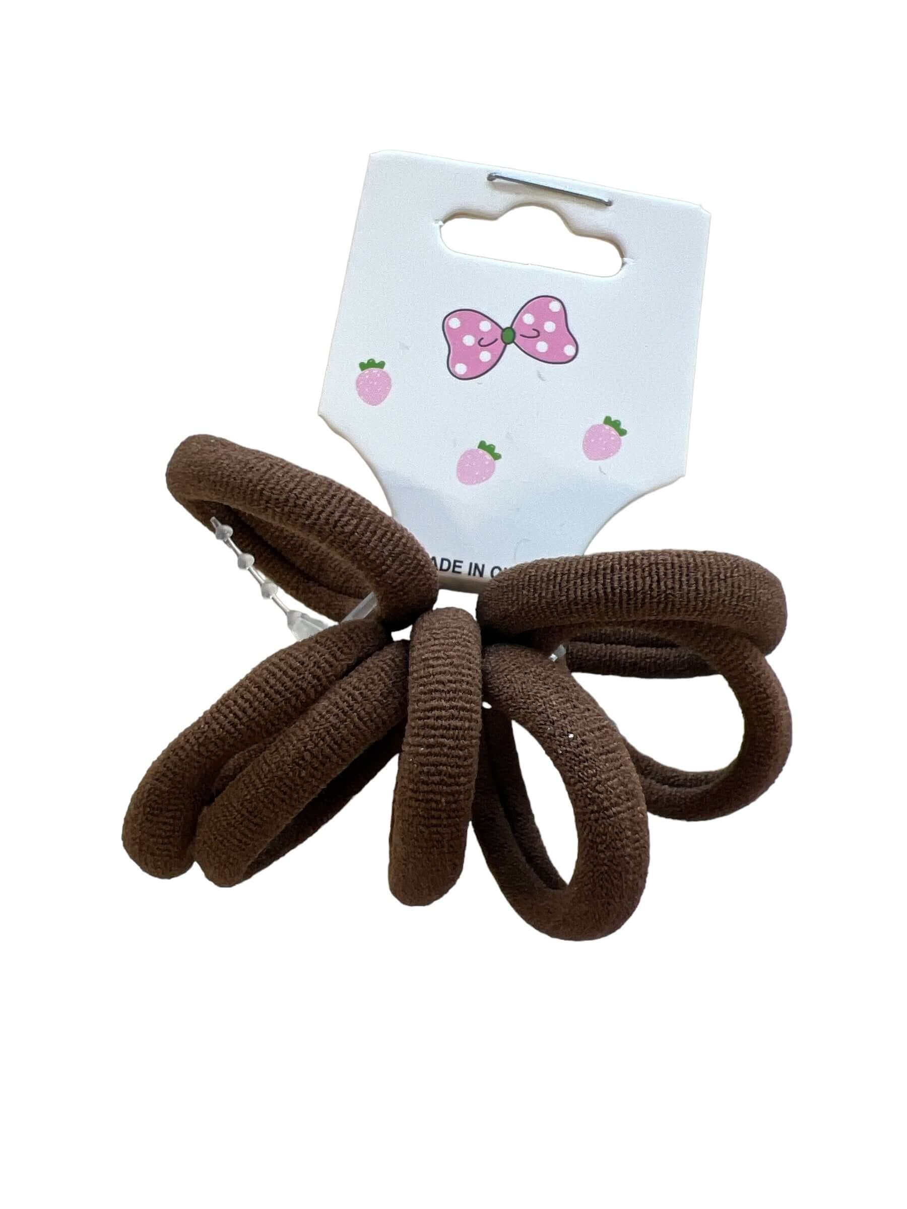 Hárteygjur dökkbrúnar 10 cm 6 stk