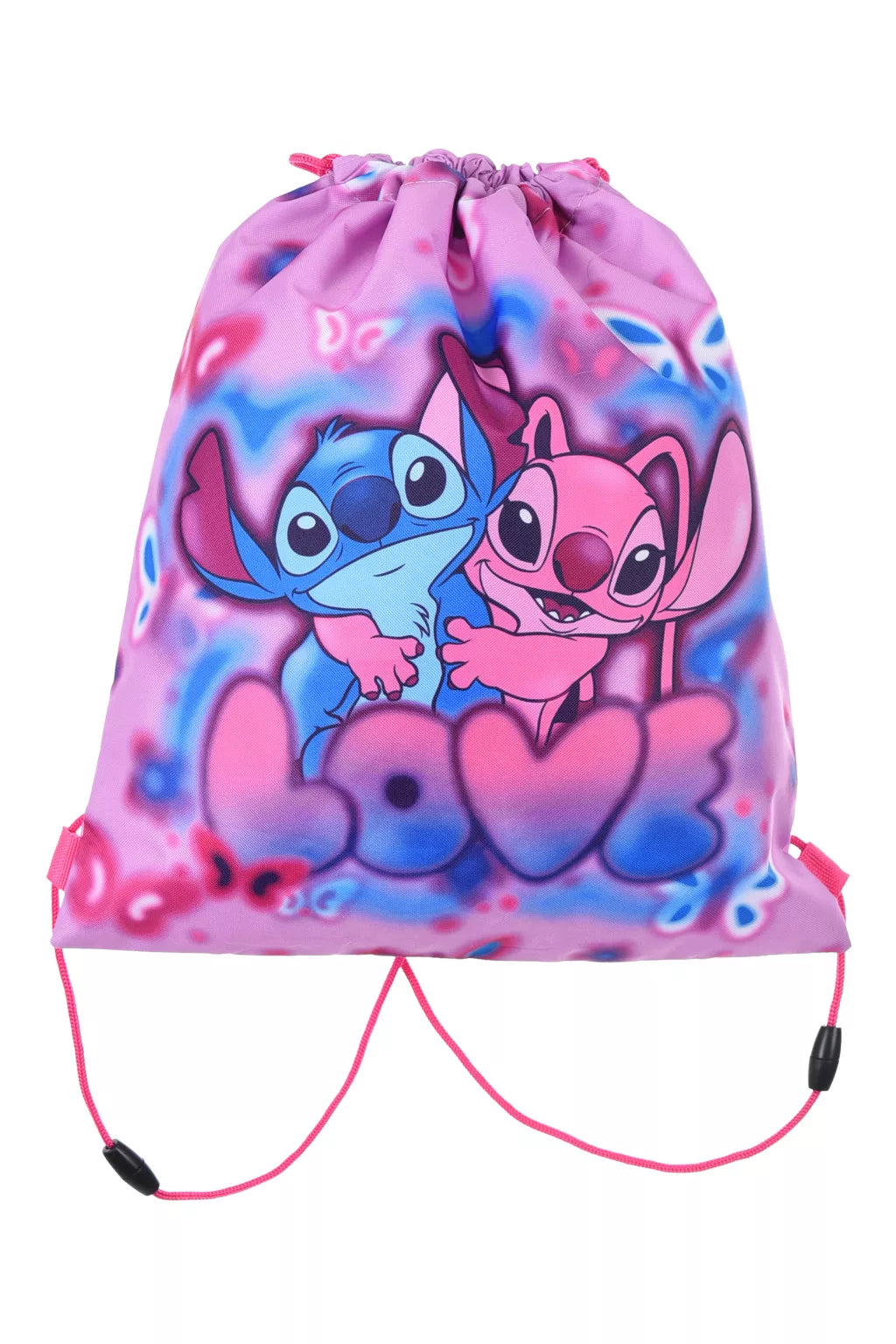 Íþróttapoki Lilo og Stitch – bleikur
