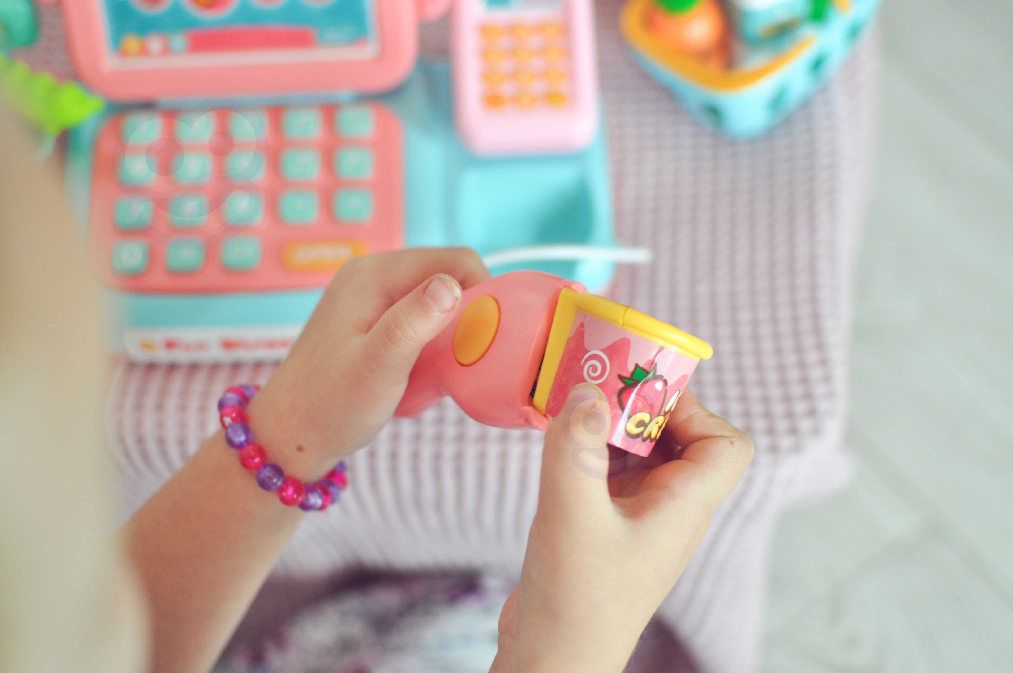 WOOPIE Cash Register For Kids Scanner Scale Microphone + 24 Acc.