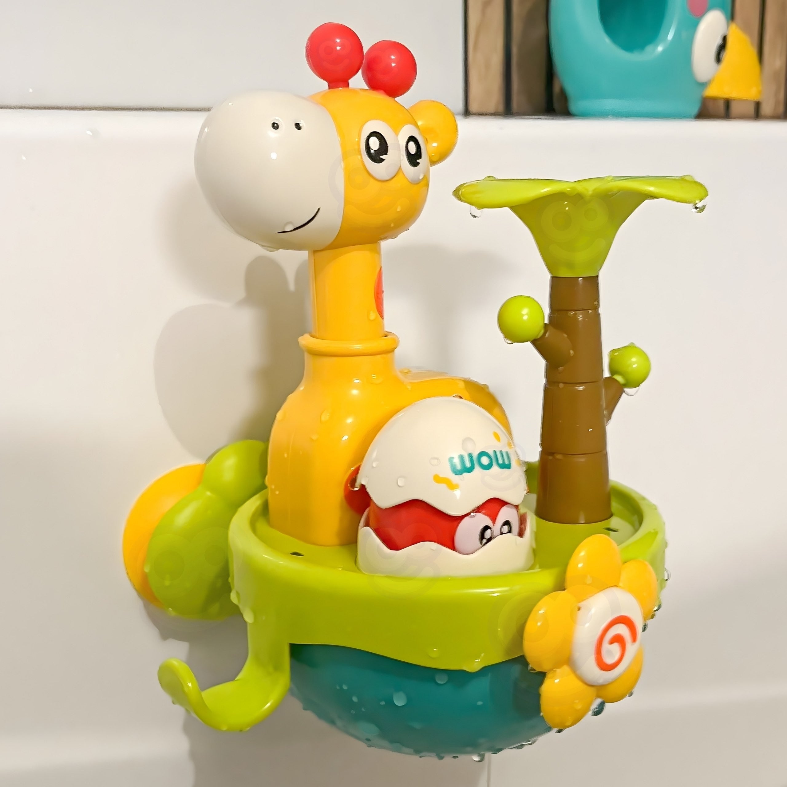 WOOPIE BABY Gíraffi Baðleikfang — með Sogskál og Trekt