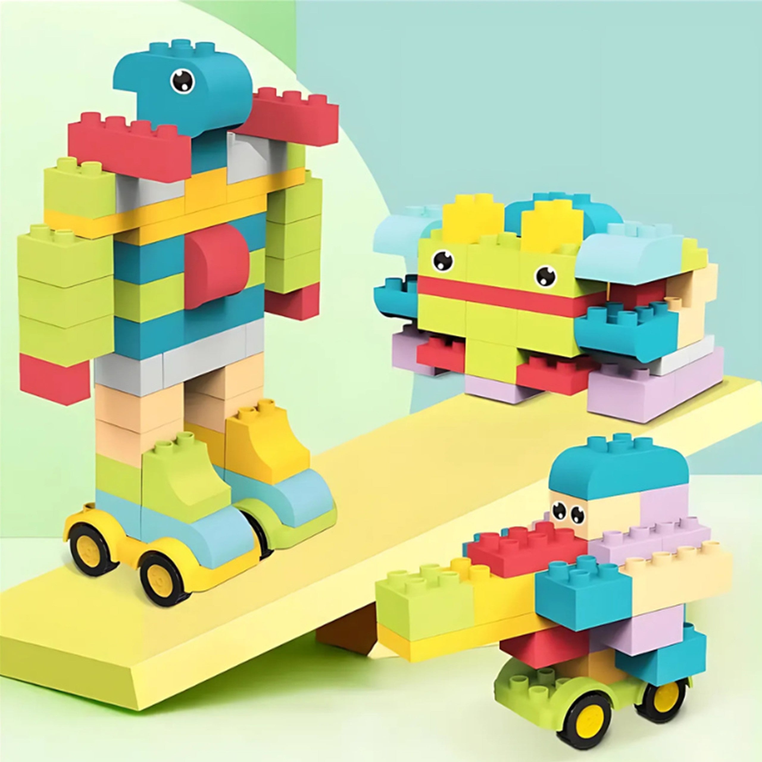 WOOPIE Large Educational Building Blocks for Children 86 pcs - Stea