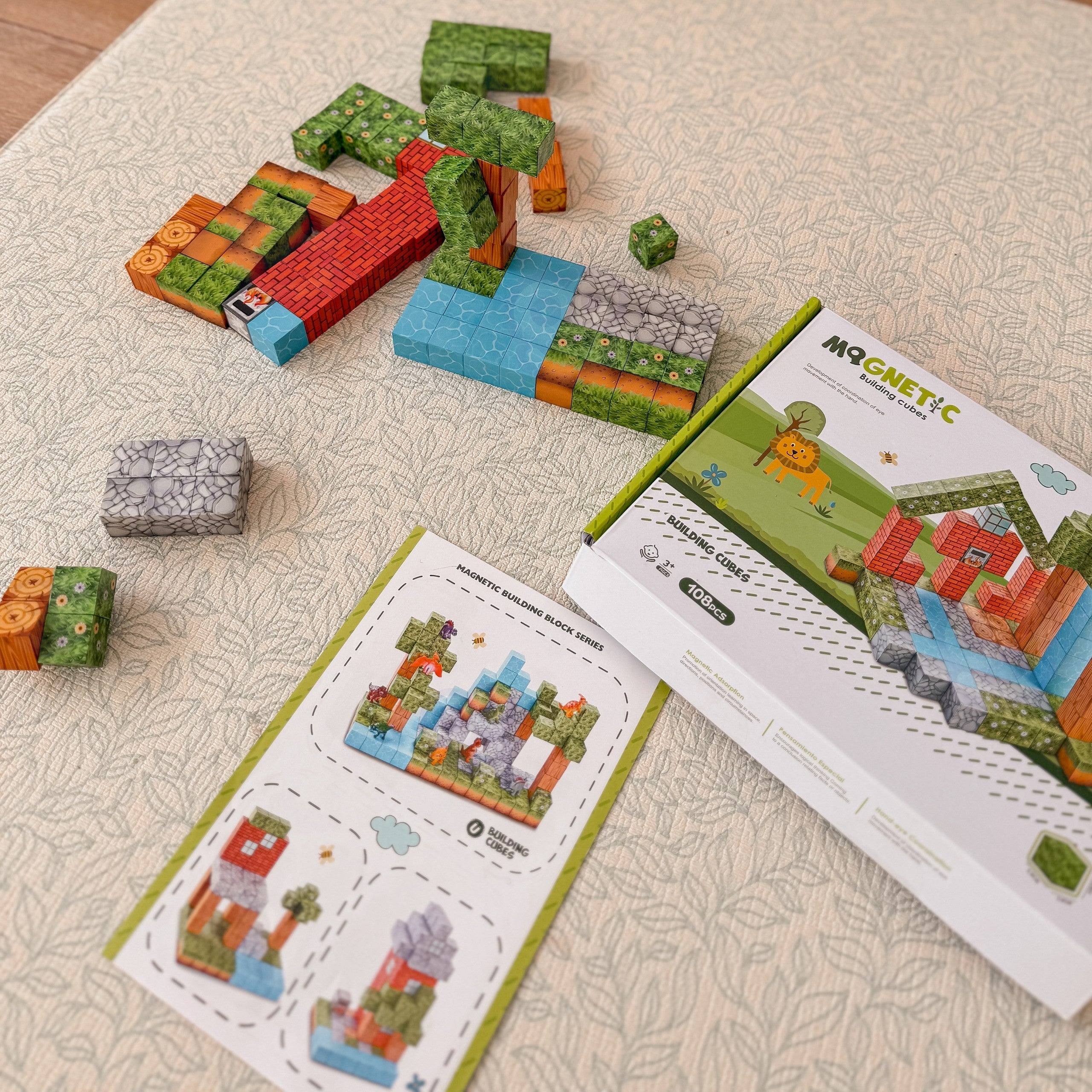 WOOPIE Segulbyggingakubbar — Heimi Kubbanna 108 stk