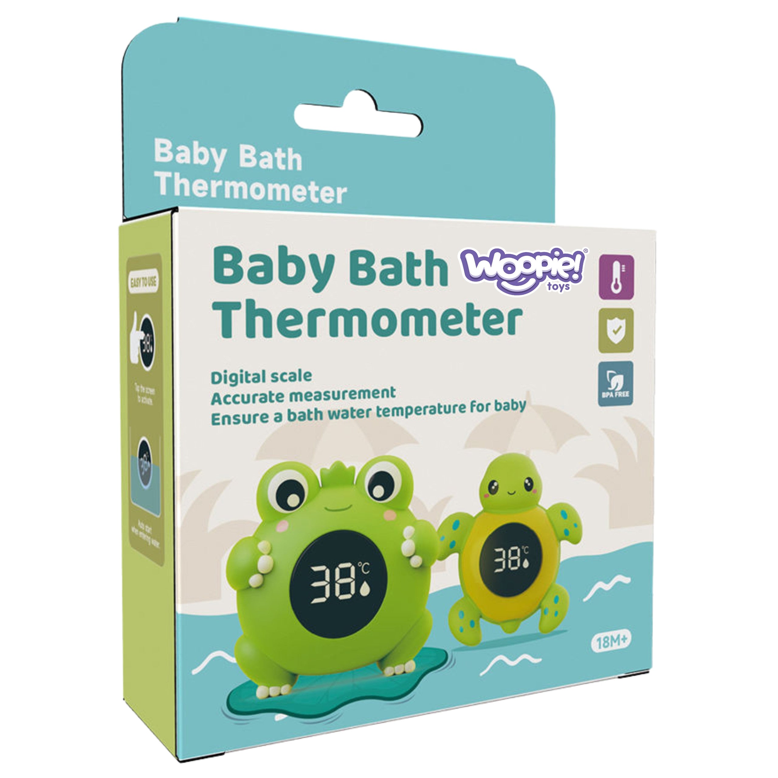 WOOPIE BABY 2-í-1 Baðhitamælir — Mælir Vatns- og Herbergishita