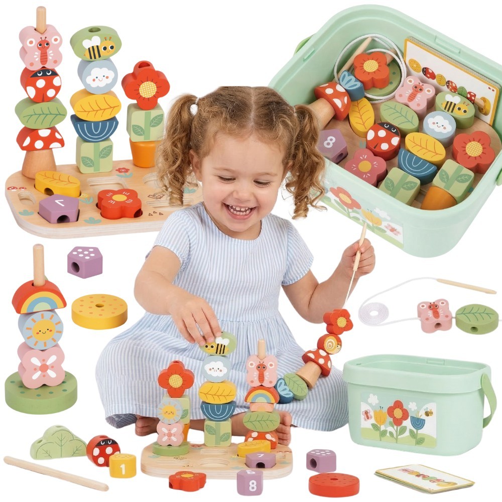 TOOKY TOY Fræðslukassi 5-í-1 — Magic Garden Montessori