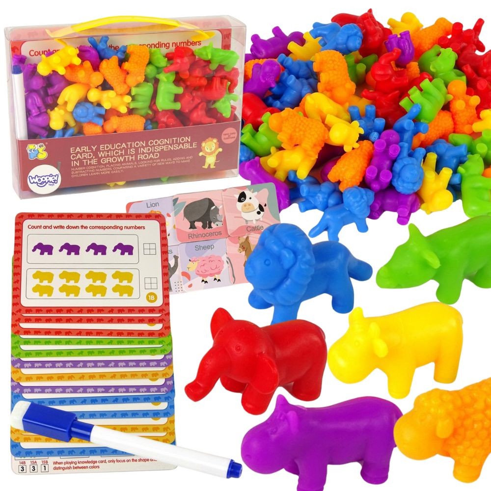 WOOPIE Montessori Dýratalning — 83 stk Námssett