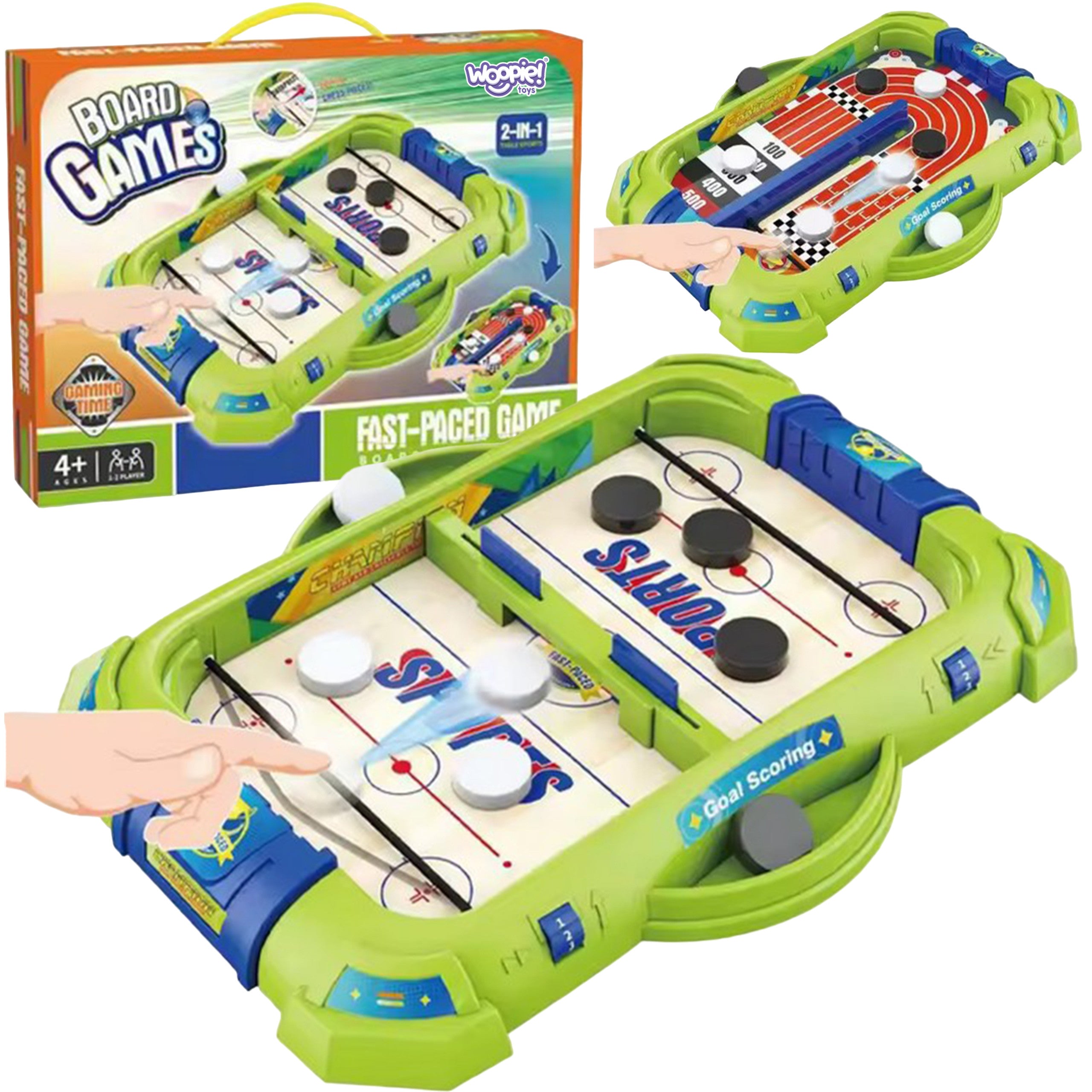 WOOPIE 2-í-1 Mini Hokkí/Kappakstur
