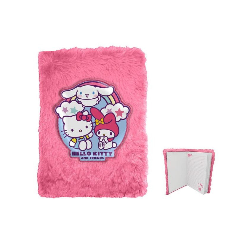 Dagbók Hello Kitty bleik loðin