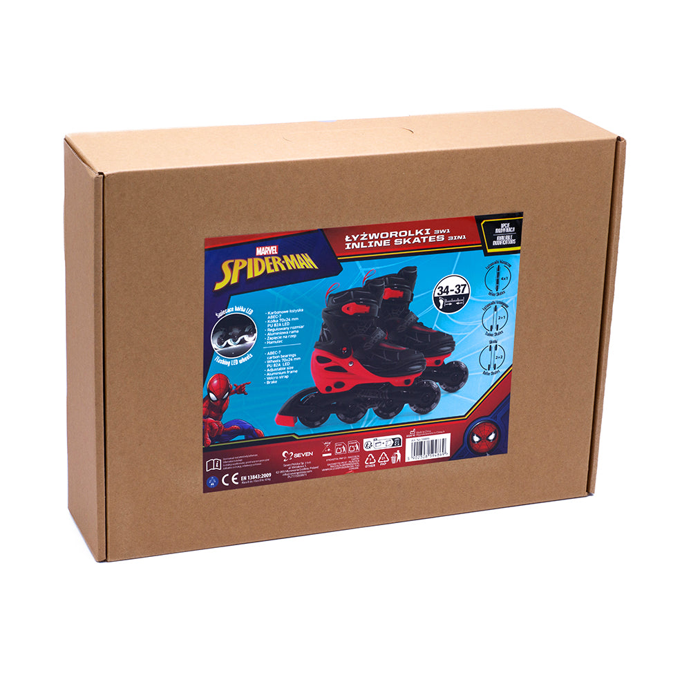 Línu/hjólaskautar - Spiderman - stækkanlegir