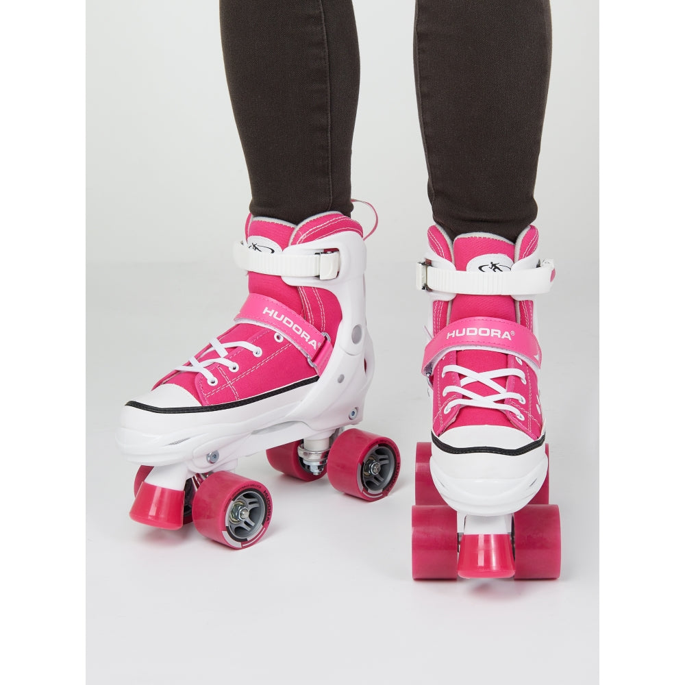 Hjólaskautar - bleikir - stækkanlegir