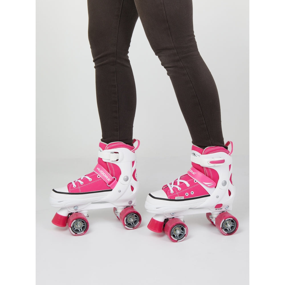 Hjólaskautar - bleikir - stækkanlegir