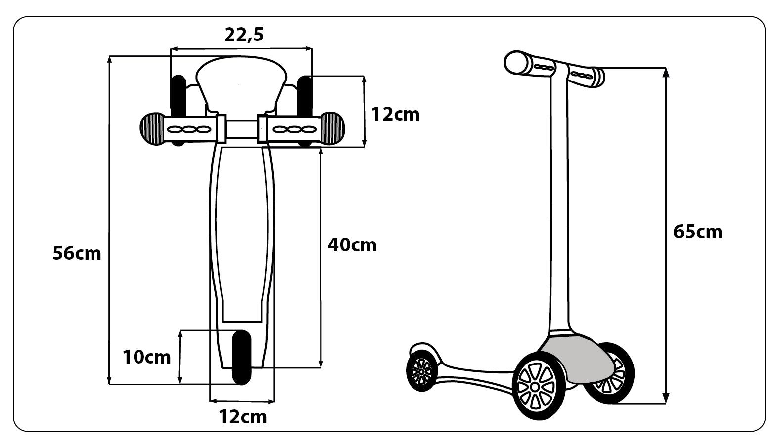 Hlaupahjól - 2 dekk að framan - Hvolpasveitin