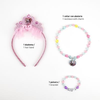 Hárspöng, hálsmen og armband - Prinsessu