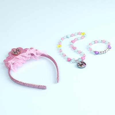 Hárspöng, hálsmen og armband - Prinsessu
